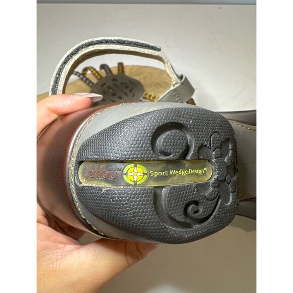 Jambu Women Sandal Sz 10M Sport Wedge Design Petal II Leather Strappy Boho Comfy - Picture 7 of 11